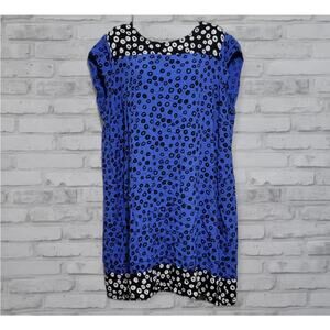 Eloquii Polka Dot Blue Black White Sheath Dress Cutout Size 20